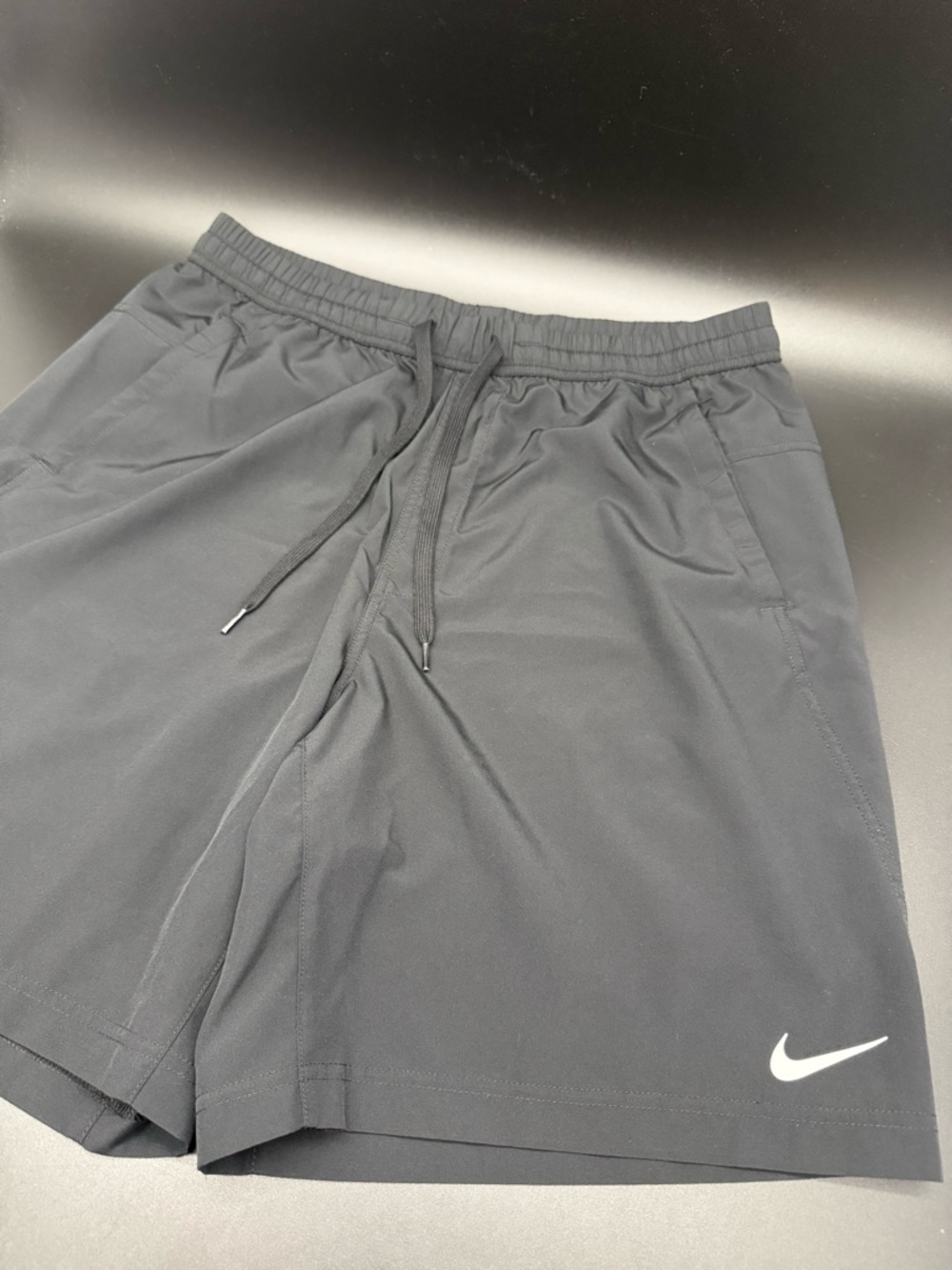 Nike Men’s Black Athletic Dri-Fit Shorts- Size M Tall (Not faded just lighting)